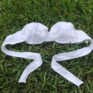 Strapless Ruffle Swim Top